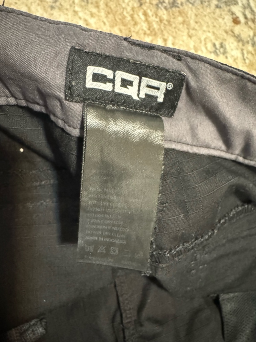 Tesla Black Tactical Pants with Gray Waistband